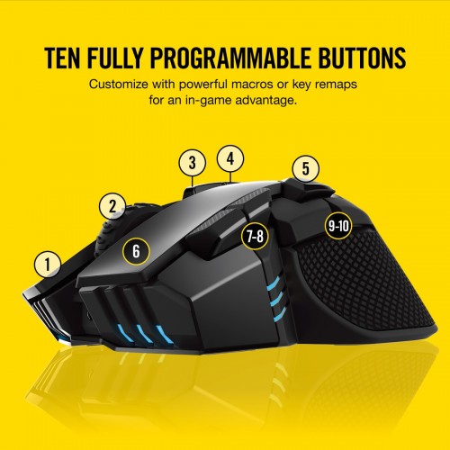 Corsair Ironclaw Wireless Bluetooth USB Gaming Mouse Black