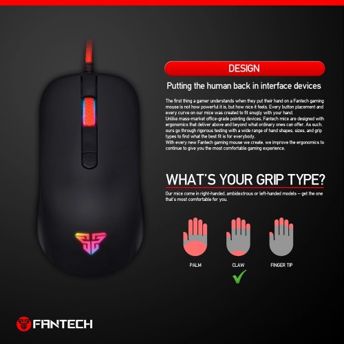 Fantech G10 Rhasta USB Gaming Mouse Black